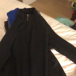 Black mock neck pullover